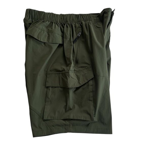 Men’s Outdoor Cargo Hiking Shorts Bundle 2 Green Nylon Spandex Pockets Size L - Picture 11 of 15